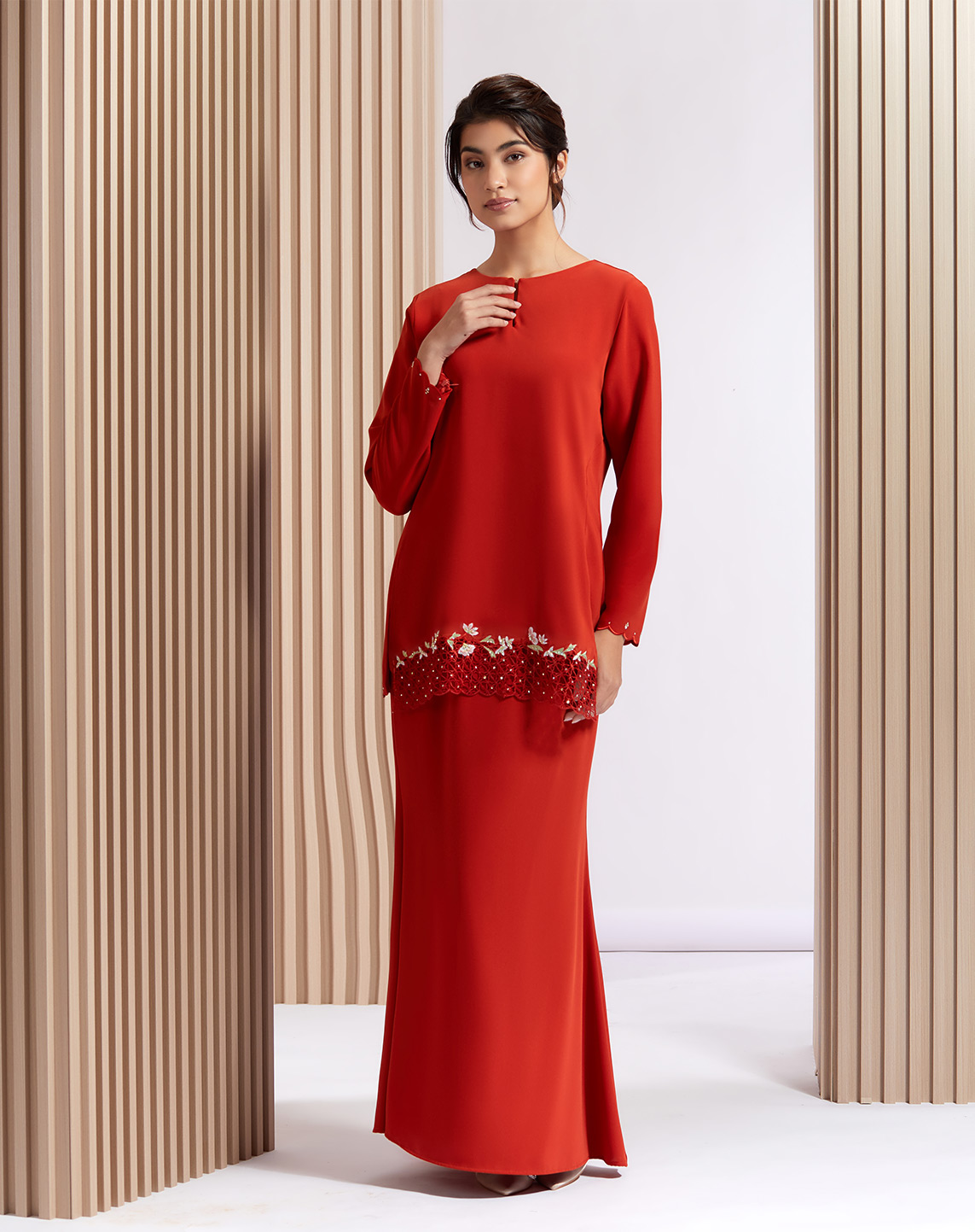 KALEELA BAJU KURUNG IN BURNT OCHRE
